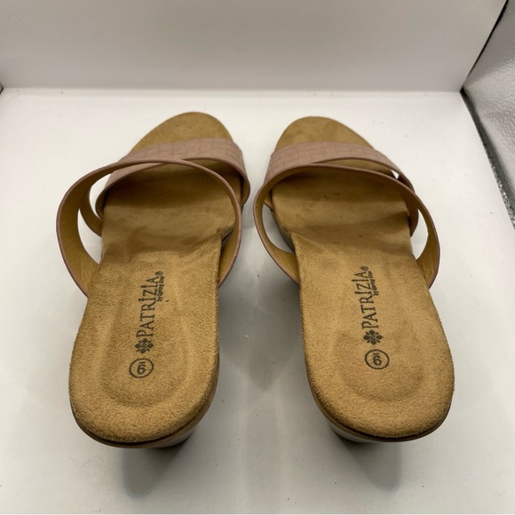 Patrizia by spring step light wood open toe heel sandals light pink  size 9 - Picture 3 of 7